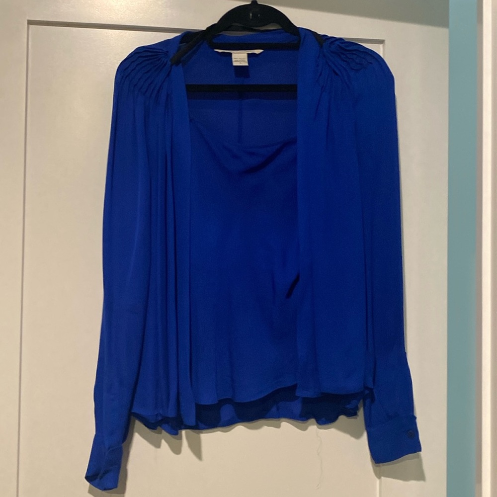 Diane von Furstenberg Blue Blouse